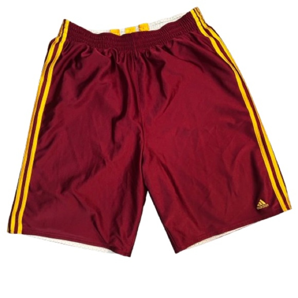 Adidas Men's Basketball Shorts Vintage Dazzle Baggy Shiny Reversible Size Large